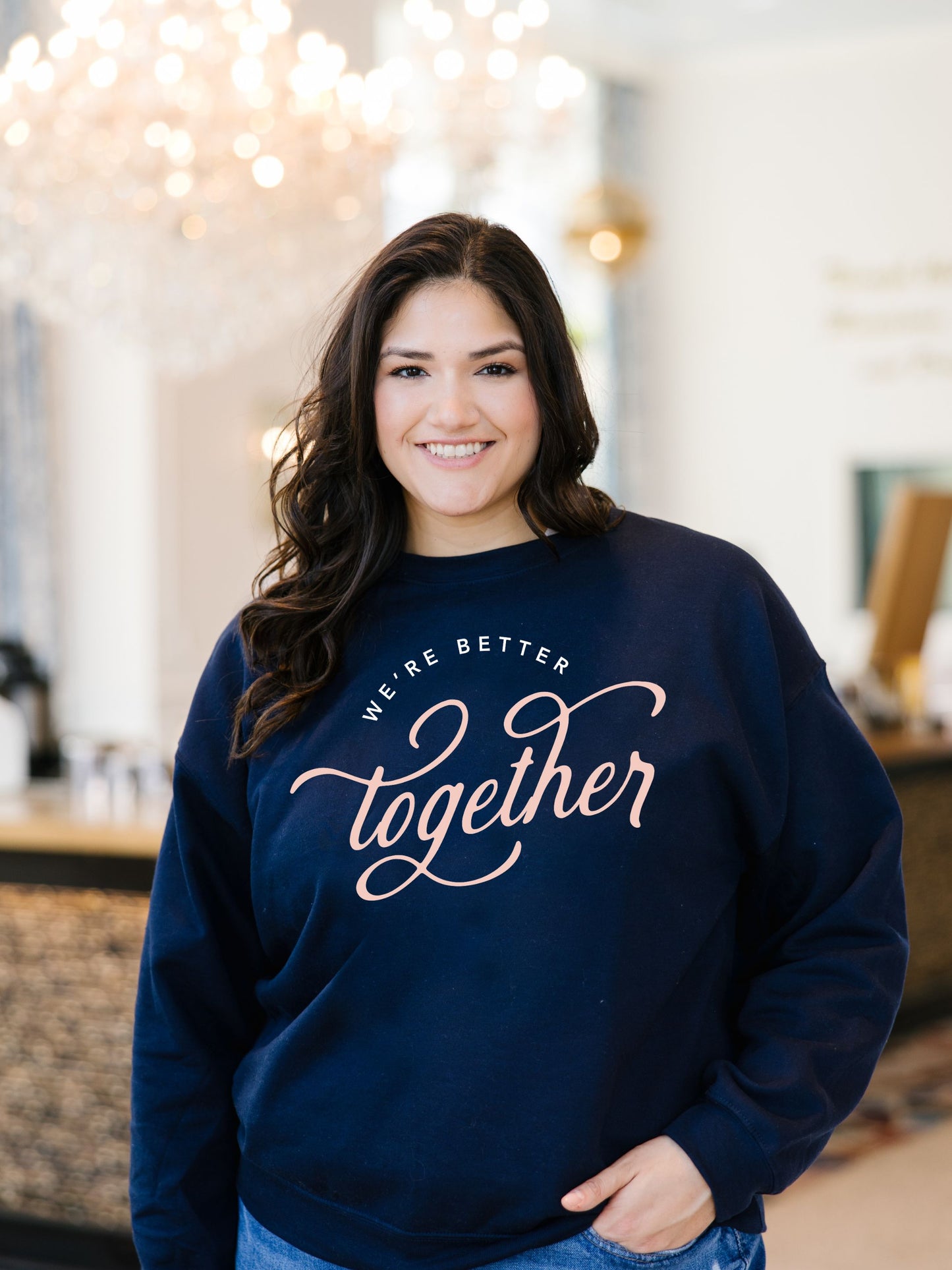 Better Together Sweatshirt in navy for women travel outfit