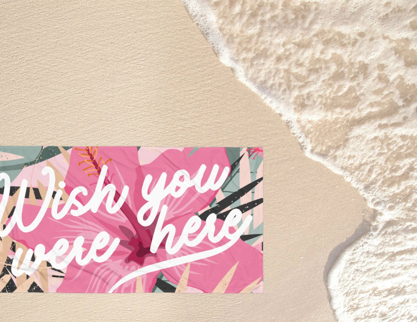 Wish You Were Here Beach Towel
