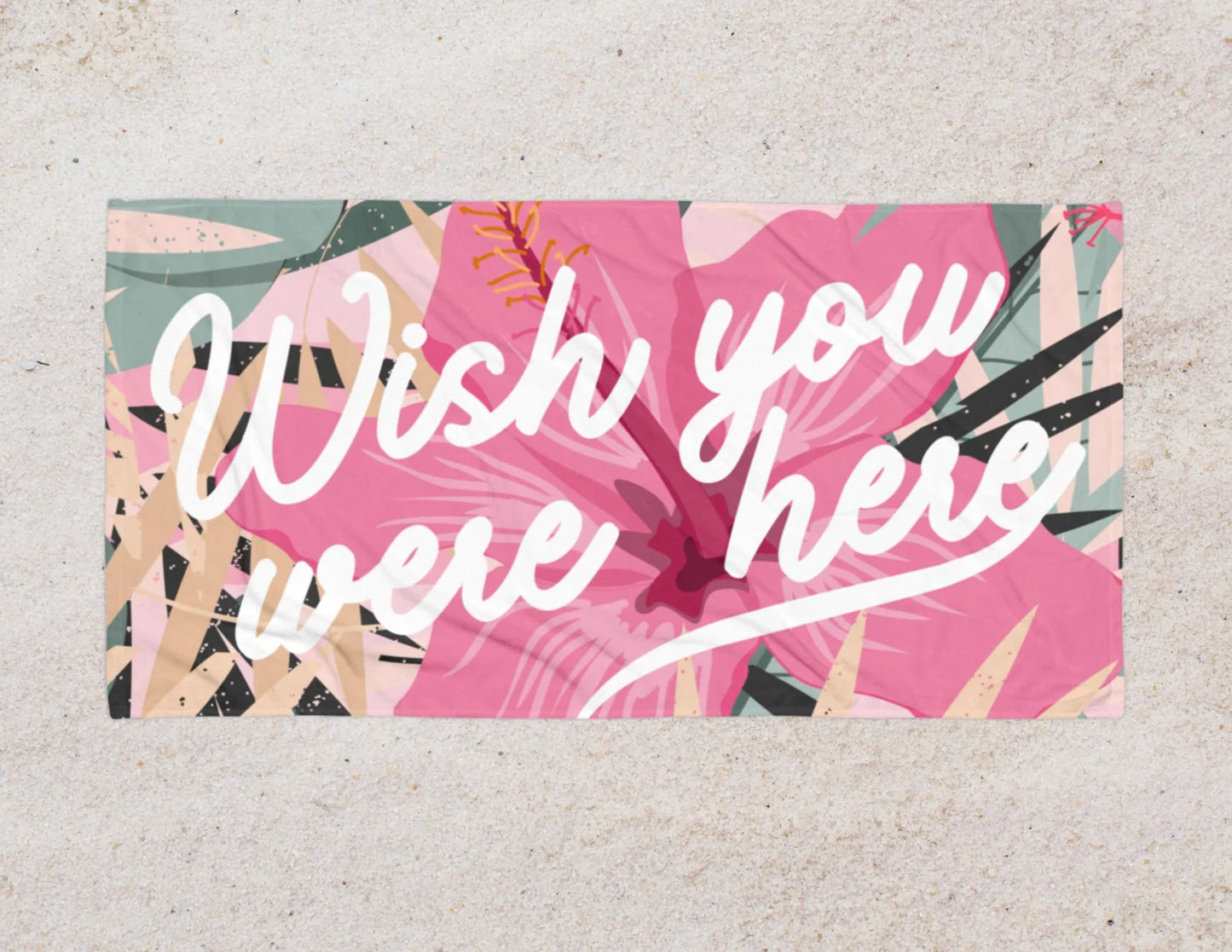 Wish You Were Here Beach Towel