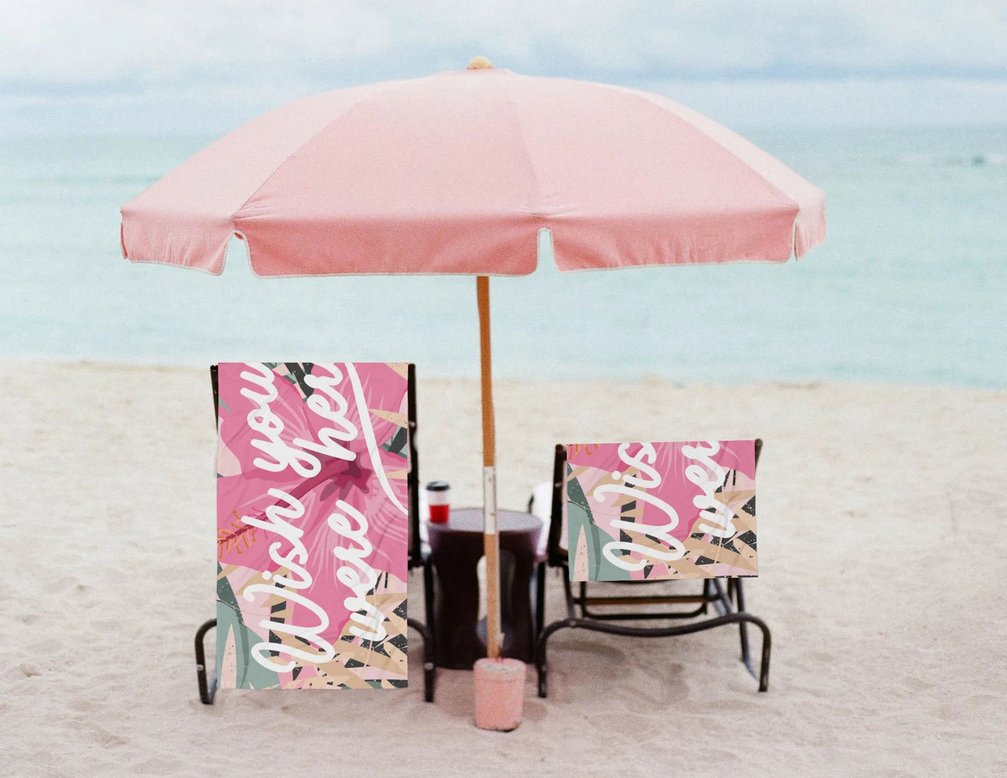 Wish You Were Here Beach Towel