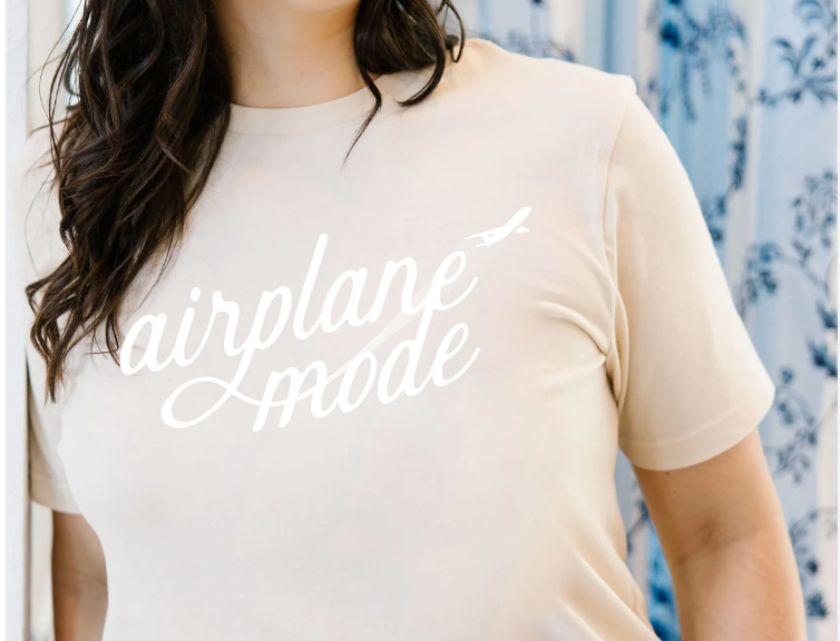 Airplane Mode Travel Shirt for Women