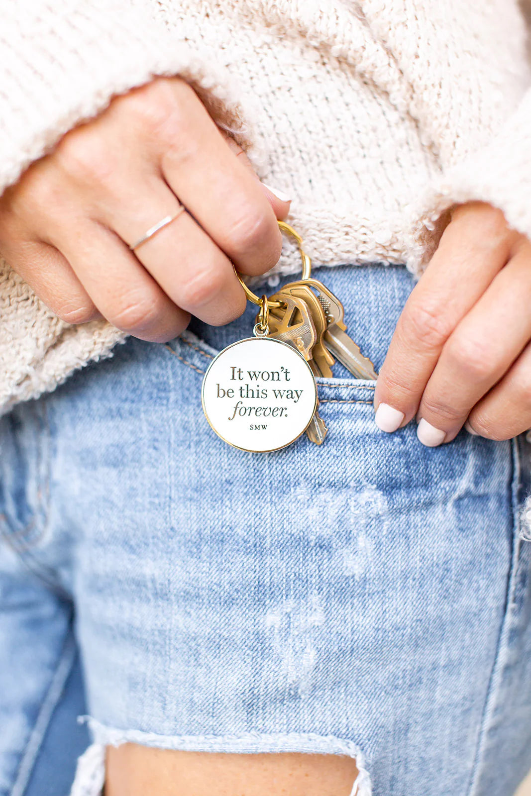 Forever keychain quote for your car keys