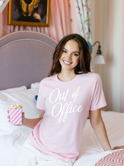 Pink Out of Office T-Shirt for women