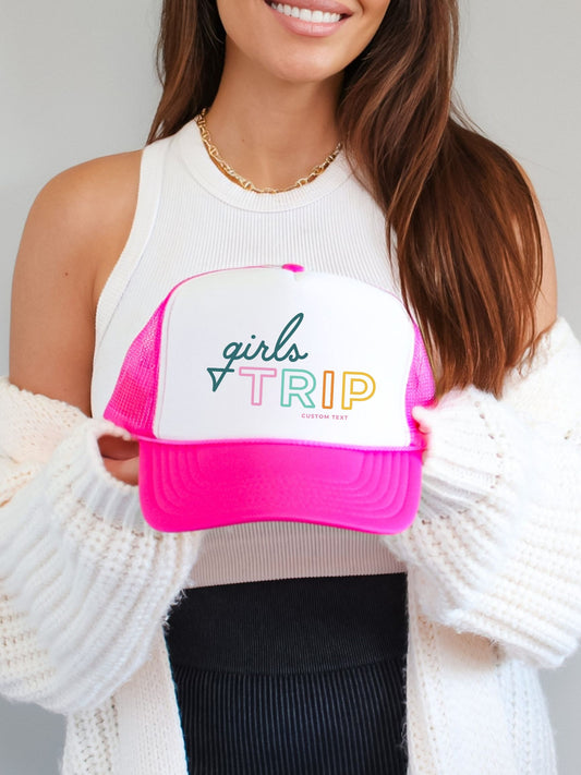 Customizable Girls Trip Trucker's Hats